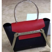 Celine Small Belt Bag Original Leather CLT98311S Black&Red&Khaki VS04218