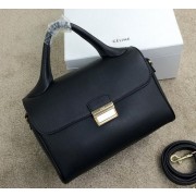 Celine Small Top Handle Bag Original Leather C20135S Black VS04260