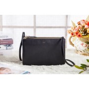 Celine Small Trio Crossbody Bag 3001 in Black Original Calfskin Leather VS09080