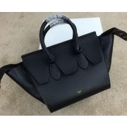 Celine Tie Nano Top Handle Bag Grainy Leather 98313 Black VS02457
