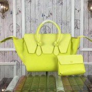Celine Tie Top Handle Bags Original Leather CT98314 Lemon VS03351