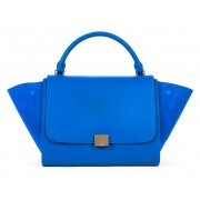 Celine Trapeze tote Bag 3042 in Blue Original Leather with Suede Fug VS05163