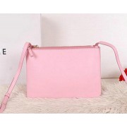 Celine Trio Calfskin Leather Shoulder Bag C27002 Pink VS01835
