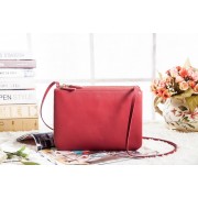Celine Trio Crossbody Messenger Bag 3000 in Red Original Calfskin Leather VS02484