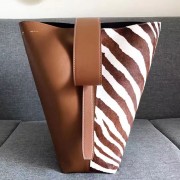 Celine Twisted Cabas in Brown Horsehair 030403 VS02288