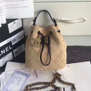 Chanel Calf Leather Mini Bucket Bag Camel 170304 VS05087
