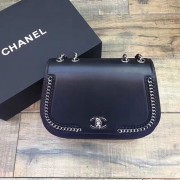 Chanel Calflskin Flap Shoulder Bag Black A98775 VS07274