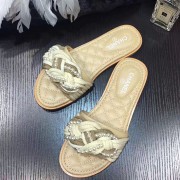 Chanel Pearl Slipper Sandals Beige CH073001 VS03452