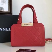 Chanel Small Label Click Shopping Bag Red A93731 VS02552