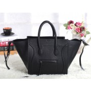 Cheap Celine Luggage Phantom Square Tote Bag 3341 in Black Clemence Leather VS07331