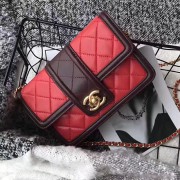 Cheap Chanel Lambskin Small Chain Wallet Red A91365 VS01732