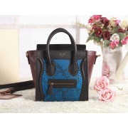 Cheap Copy Celine Nao Luggage 3309 in Black with Wine Red Original Leather with Blue Real Sn VS05329