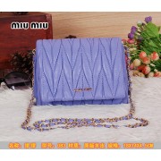 Cheap Fake miu miu Matelasse Leather Flap Shoulder Bag BL083 Violet VS07154