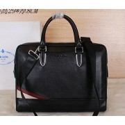 Cheap PRADA Smooth Leather Business Briefcase 80725 Black VS05548