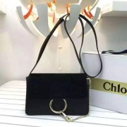 Chloe Faye Small Calf Leather Shoulder Bag Black 3S1126 VS05876