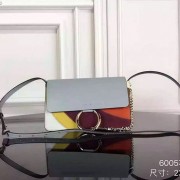 Chloe Faye Small Calf Leather Shoulder Bag Grey 6005 VS06282