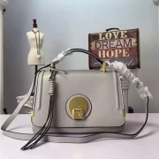 Chloe Indy Medium Leather Camera Shoulder Bag Grey 207150 VS04754