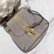 Chloe Lexa Suede Medium Shoulder Bag Grey 290910 VS04061