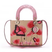 Christian Dior Butterfly Leather Mini Lady Dior Bag D6325 Pink VS02987