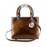 Christian Dior CD6325 Gold Patent Mini Lady Dior Bag Gold VS03580