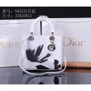 Christian Dior Lily Flower Lady Dior Bag D5432 White VS03064