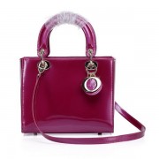 Christian Dior Patent Leather Mini Lady Dior Bag CD6325 Rosy VS07326