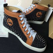 Christian Louboutin Louis Spikes Flat Black&Brown CL1240 VS03137