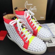 Christian Louboutin Louis Spikes Flat White&Red CL1240 VS00620