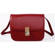 Copy AAA Celine Classic Box Small Flap Bag Smooth Leather C88007C Burgundy VS00435