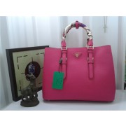 Copy Best Prada Original Twin Saffiano Leather Cuir Tote BN2820 in Peach with Gold Hardware JJ VS08454