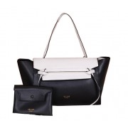 Copy Celine Belt Bag Smooth Calfskin Leather C3396 Black&White VS07726