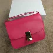 Copy Celine Classic Box Small Flap Bag Smooth Leather C11042 Rose VS05909