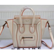 Copy Celine Luggage Nano Bag Original Leather CT3308S OffWhite VS04367