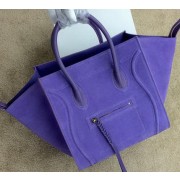 Copy Celine Luggage Phantom Bags Nubuck Leather 99013 Violet VS08832