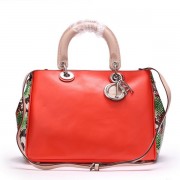 Copy Dior Diorissimo Bag in Snake Leather D0902 Red VS04159