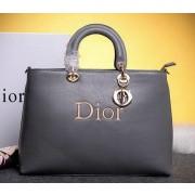 Copy Dior Shish Tote Bag Grainy Calfskin Leather D0133 Grey VS00178