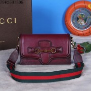 Copy Fashion Gucci Lady Web Leather Convertible Wallet 382275 Burgundy VS01384