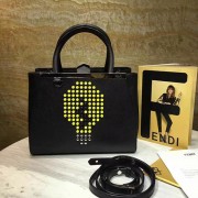 Copy Fendi 2jours Lightbulb Black Tote Bag FB1760 VS00121