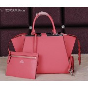 Copy Fendi 3Jours Tote Bag Calfskin Leather F8936 Pink VS01743