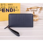 Copy Fendi Original Leather Clutch F6003 Royal VS02095