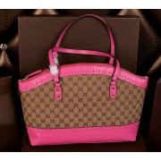Copy Gucci Laidback Crafty Canvas Top Handle Bags 339002 Rose VS02890