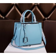 Copy Hot Fendi 2Jours Tote Bag Original Leather 8B27250 SkyBlue VS03824