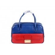 Copy Hot miu miu Original Goat Leather Tote Bag RT0093 Royal&Red VS06899