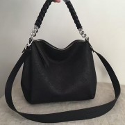 Copy Louis Vuitton Mahina Calfskin Babylone Chain BB Noir M51224 VS05803