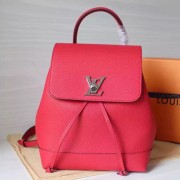 Copy Louis Vuitton Supple Leather Lockme Backpack Rubis M42281 VS03849