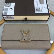 Copy Louis Vuitton Taurillon Leather Capucines Wallet Galet M61471 VS05880