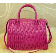 Copy miu miu Matelasse Leather Three Pocket Bags RN0941 Rose VS03242