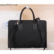 Copy PRADA Grainy Leather Business Briefcase P2975 Black VS05356