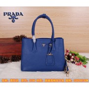 Copy Prada Original Leather Tote Bags BN2756 Blue VS08994