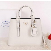 Copy Prada Saffiano Cuir Leather Tote Bag BN2820 OffWhite VS02314